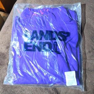 Lands End purple mock turtleneck medium